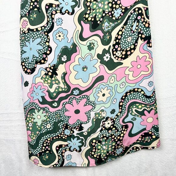 Celia B Retro Floral Maxi Dress Size XS Spaghetti Strap Vibrant Colorful - Picture 5 of 8